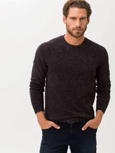 Espresso Rick Lambs Wool Sweater | Brax Men's Sweaters Collection | Sam's Tailoring Fine Men Clothing