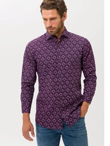 Lavender Harold P Hi Flex Easy Care Shirt | Brax Men's Shirts Collection | Sam's Tailoring Fine Men Clothing