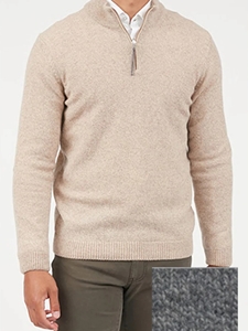 Cliff Steffen Lambs Wool Quater Zip Sweater | Brax Men's Sweaters | Sam's Tailoring Fine Men Clothing