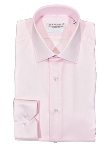 Pink Fine Piquet Textured Men's Dress Shirt | Marcello Dress Shirts Collection | Sam's Tailoring Fine Men's Clothing