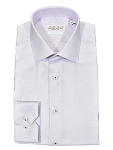 Lilac Piquet Textured Non Iron Dress Shirt | Marcello Dress Shirts Collection | Sam's Tailoring Fine Men's Clothing