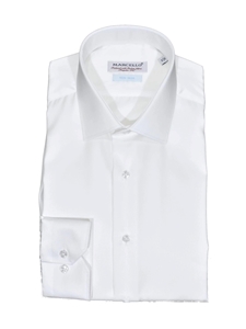 White Non Iron Men's Twill Dress Shirt | Marcello Dress Shirts Collection | Sam's Tailoring Fine Men's Clothing