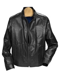 Black Leather to Microfiber Reversible Jacket | Marcello Sport Outerwear Collection | Sam's Tailoring Fine Men's Clothing