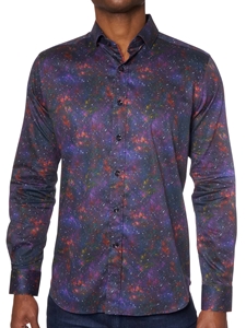 Multicolor Robert Graham Celestial Men Shirt | Marcello Sport Shirts Collection | Sam's Tailoring Fine Men's Clothing