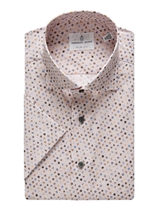 Multi Colors Dots Poplin Short Sleeve Sport Shirt | Emanuel Berg Shirts | Sam's Tailoring Fine Men Clothing