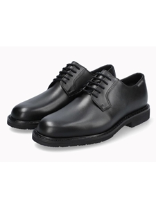 Black Velvet Leather Goodyear Welt Men's Shoe | Mephisto Goodyear Welt / Norwegian Shoes | Sams Tailoring Fine Men's Clothing