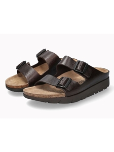 Dark Brown Grain Leather Se Pu Sole Men's Sandal | Mephisto Men's Sandals | Sams Tailoring Fine Men Clothing