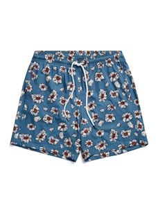 Blue Floral Print Men's Patterned Swimshort | Stone Rose Shorts Collection | Sams Tailoring Fine Men Clothing