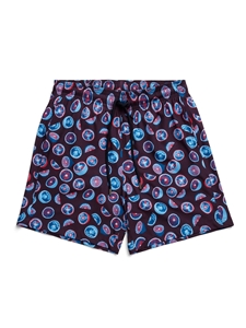 Purple Citrus Print Patterned Men's Swimshort | Stone Rose Shorts Collection | Sams Tailoring Fine Men Clothing