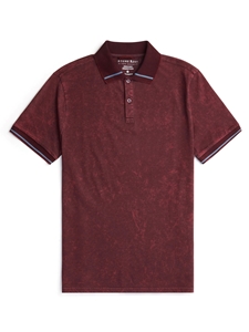 Purple Poly/Cotton Blended Jersey Short Sleeve Polo | Stone Rose Polos Collection | Sams Tailoring Fine Men Clothing