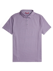 Lavender Diamond Drytouch Short Sleeve Print Polo | Stone Rose Polos Collection | Sams Tailoring Fine Men Clothing