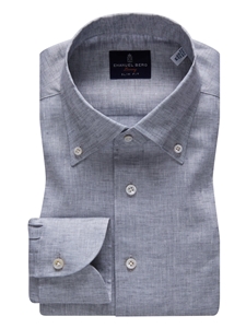 Grey Extra Fine Poplin Premium Luxury Dress Shirt | Emanuel Berg Shirts Collection | Sam's Tailoring Fine Men Clothing