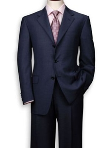 Hickey Freeman Tailored Clothing Blue Tattersall Suit 081307021 - Suits | Sam's Tailoring Fine Men's Clothing