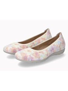 Multicolor Ballerinas Leather Floral Print Women Flat | Mephisto Women's Flats Shoe | Sams Tailoring