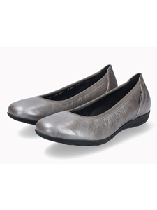 Taupe Leather Lining Metallic Print Women's Flat | Mephisto Women's Flats Shoe | Sams Tailoring
