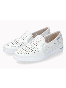 White Smooth Leather Grainy Women's Shoe | Mephisto Women Shoes | Sam's Tailoring Fine Women's Shoes