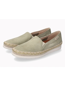 Light Khaki Leather Nubuck Rubber Sole Women Shoe | Mephisto Women Shoes | Sam's Tailoring Fine Women's Shoes