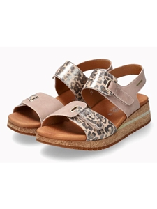 Light Taupe Leather Nubuck Air Relax Women Sandal | Mephisto Women Sandals | Sam's Tailoring Fine Women's Shoes