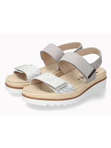 Light Grey Leather Nubuck Midsole Women Sandal | Mephisto Women Sandals | Sam's Tailoring Fine Women's Shoes