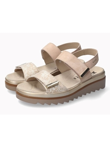 Light Sand Leather Velvet Midsole Women Sandal | Mephisto Women Sandals | Sam's Tailoring Fine Women's Shoes