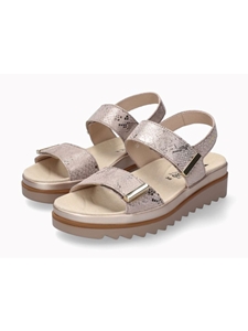 Light Taupe Leather Reptile Print Women's Sandal | Mephisto Women Sandals | Sam's Tailoring Fine Women's Shoes