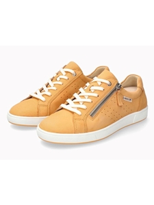 Orange Leather Nubuck Zipper Women's Sneaker | Mephisto Women Sneakers | Sams Tailoring Fine Women's Shoes