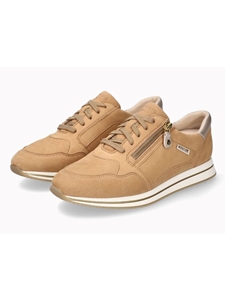 Sand Leather Nubuck Detachable Insole Women Sneaker | Mephisto Women Sneakers | Sams Tailoring Fine Women's Shoes