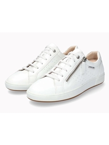 White Leather Smooth Classic Women's Sneaker | Mephisto Women Sneakers | Sams Tailoring Fine Women's Shoes
