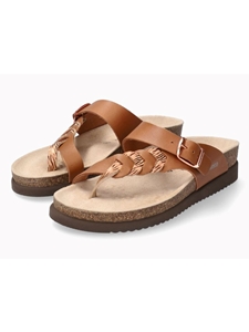 Camel Leather Smooth Women's Cork Sandal | Mephisto Women Cork Sandals | Sam's Tailoring Fine Women's Shoes