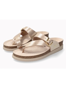 Light Sand Leather Mozzaic Print Women Cork Sandal | Mephisto Women Cork Sandals | Sam's Tailoring Fine Women's Shoes