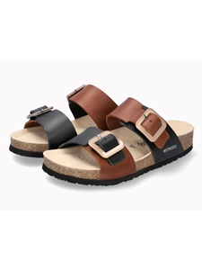 Chestnut Leather Nubuck Women Corkfootbed Sandal | Mephisto Women Cork Sandals | Sam's Tailoring Fine Women's Shoes