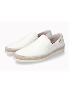 White Leather Nubuck Mid Sole Men's Slip On Shoe | Mephisto Men's Shoes Collection  | Sam's Tailoring Fine Men Clothing