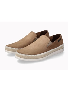 Taupe Leather Nubuck Mid Sole Men's Slip On Shoe | Mephisto Men's Shoes Collection  | Sam's Tailoring Fine Men Clothing