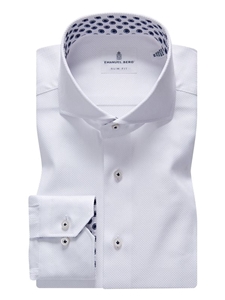 White Dobby Fine Men's Sport Luxury Long Sleeve Shirt | Emanuel Berg Casual Shirts Collection | Sam's Tailoring Fine Men Clothing
