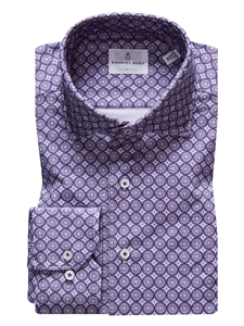 Medium Purple Modern 4Flex Stretch Knit Men's Shirt | Emanuel Berg Casual Shirts Collection | Sam's Tailoring Fine Men Clothing