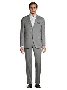 Grey Modern Fit Two Button Wool Stretch Men's Suit | Horst Men's Suits | Sam's Tailoring Fine Men Clothing