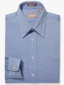 Blue Point Collar Pinpoint Men's Dress Shirt | Gitman Dress Shirts Collection | Sam's Tailoring Fine Men Clothing