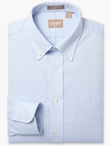 Light Blue Button Down Pinpoint Oxford Shirt | Gitman Dress Shirts Collection | Sam's Tailoring Fine Men Clothing