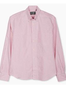 Red Stripe Spring Oxford Men's Weekend Shirt | Gitman Sport Shirts Collection | Sam's Tailoring Fine Men Clothing