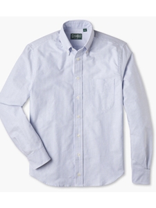 Blue Stripe Oxford Weekend Men's Shirt | Gitman Sport Shirts Collection | Sam's Tailoring Fine Men Clothing