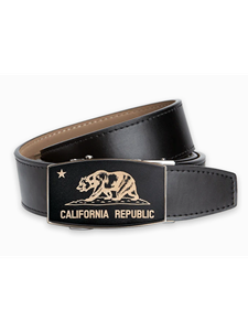 Black California Dreamin' Bear Vegan 1 3/8" Strap Dress Belt | NexBelt Dress Belts | Sam's Tailoring Fine Men's Clothing