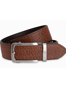 Cognac Bison 1 1/2" Strap Luxury Dress Belt | NexBelt Dress Belts | Sam's Tailoring Fine Men's Clothing