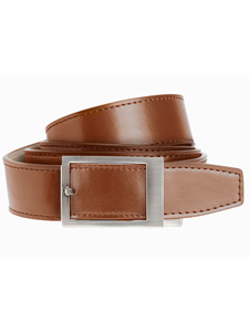 Walnut Classic 1 3/8" Strap Chrome Buckle Dress Belt | NexBelt Dress Belts | Sam's Tailoring Fine Men's Clothing