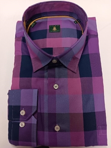 Lavender & Blue Check Men's Sport Shirt | Robert Talbott Sport Shirts Collection | Sam's Tailoring Fine Men's Clothing