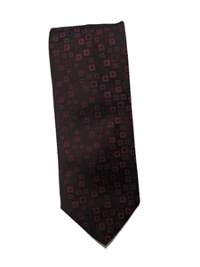 Wine On Wine Medallion Print Men XL Tie | Santostefano XL Ties | Sam's Tailoring Fine Men's Clothing