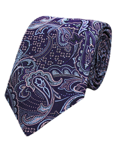 Purple Woven Paisley Men Silk Tie | Gitman Bros. Ties Collection | Sam's Tailoring Fine Men Clothing