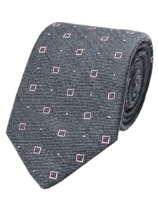 Grey Woven Neat Silk/Cashmere Tie | Gitman Ties Collection | Sam's Tailoring Fine Men Clothing