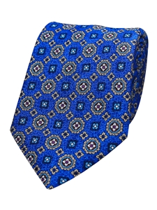 Blue Neat Printed Men's Silk Tie | Gitman Ties Collection | Sam's Tailoring Fine Men Clothing