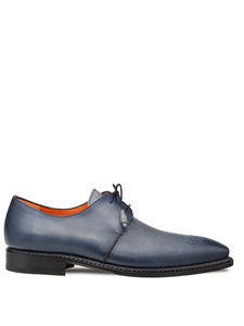 Grey/Rust Principe Patina Leather Men's Derby Shoe | Mezlan Lace Up Shoes Collection | Sam's Tailoring Fine Men's Clothing