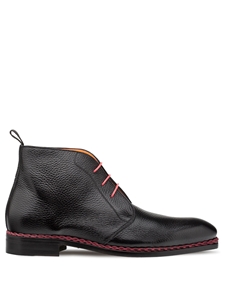 Black Conqueror Deerskin Leather Men's Demi Boot | Mezlan Men's Boots Collection | Sam's Tailoring Fine Men's Clothing